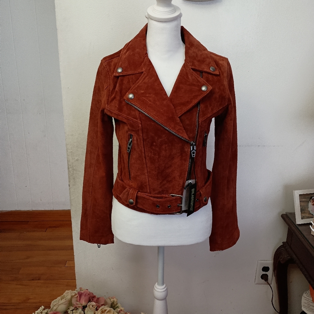 NWT Leather Suede Moto Jacket BLANKNYC XS - Picture 5 of 16
